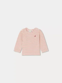 Bonpoint Dakota Striped Top Strawberry |Newborn & Baby Tops