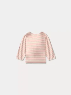 Bonpoint Dakota Striped Top Strawberry |Newborn & Baby Tops
