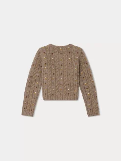 Bonpoint Dallulah Cardigan Praline |Child Cardigans And Sweaters