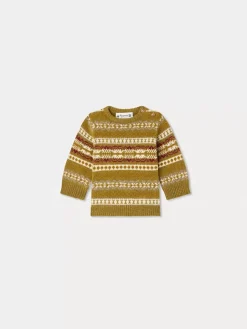 Bonpoint Dalmire Sweater Light Khaki |Newborn & Baby Sweaters And Cardigans