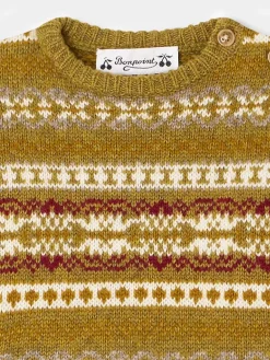 Bonpoint Dalmire Sweater Light Khaki |Newborn & Baby Sweaters And Cardigans