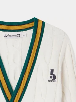 Bonpoint Dalvin Cardigan Ecru |Child Cardigans And Sweaters