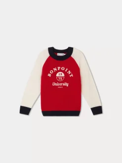 Bonpoint Damian Sweater Red |Child Cardigans And Sweaters