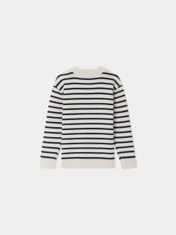 Bonpoint Dantes Sweater Navy Stripes |Child Cardigans And Sweaters