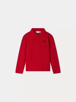 Bonpoint Darys Polo Shirt Poppy Red |Child Tops