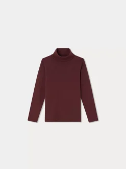 Bonpoint Delie Roll-Neck Sweater Plum |Child Tops