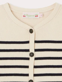 Bonpoint Demy Cardigan Navy Stripes |Child Cardigans And Sweaters