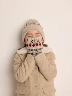 Bonpoint Dhuri Mittens Alabaster White |Child Accessories