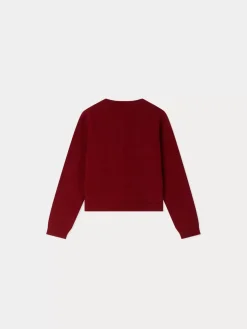 Bonpoint Diva Cardigan Burgundy |Child Cardigans And Sweaters