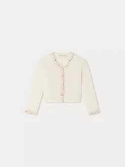 Bonpoint Divine Cardigan Milk White |Child Cardigans And Sweaters