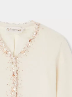 Bonpoint Divine Cardigan Milk White |Child Cardigans And Sweaters
