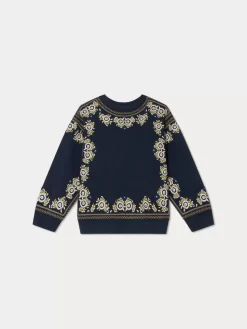 Bonpoint Dolores Sweatshirt Navy |Child Sweatshirts