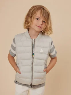 Bonpoint Doudoune Francisco Gris Clair |Child Coats And Outerwear