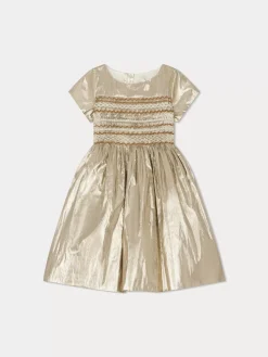 Bonpoint Duchesse Dress Gold |Child Dresses