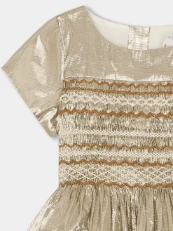 Bonpoint Duchesse Dress Gold |Child Dresses