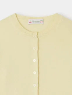 Bonpoint Fabara Cardigan Light Yellow |Child Cardigans And Sweaters