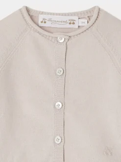 Bonpoint Fadi Cardigan Alabaster White |Newborn & Baby Sweaters And Cardigans