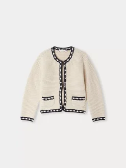 Bonpoint Fanette Cardigan Ecru |Child Cardigans And Sweaters
