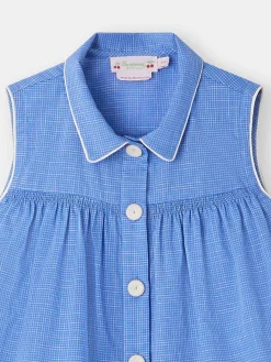 Bonpoint Fedra Blouse Intense Blue |Child Tops