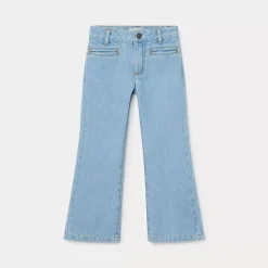 Bonpoint Flared Jeans For Girls Light Denim |Child Bottoms
