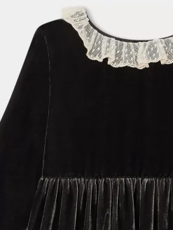 Bonpoint Flavie Elegant Dress Thunder |Child Dresses