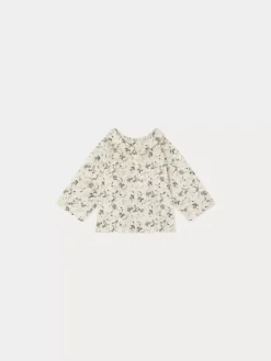 Bonpoint Florent Shirt Ecru Flowers |Newborn & Baby Tops