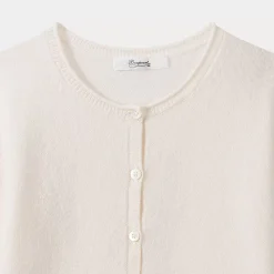 Bonpoint Girls' Cashmere Cardigan Milk White |Child Cardigans And Sweaters