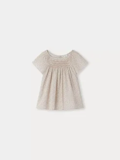 Bonpoint Grenade Smocked Blouse Pink |Child Tops