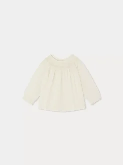 Bonpoint Griotte Smocked Blouse Printed Gold |Newborn & Baby Tops