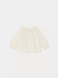 Bonpoint Griotte Smocked Blouse Printed Gold |Newborn & Baby Tops