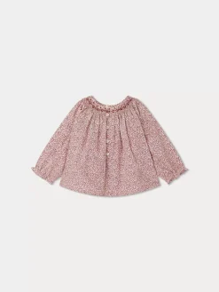 Bonpoint Griotte Smocked Blouse Ruby |Newborn & Baby Tops