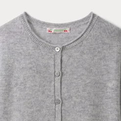 Bonpoint Heathered Gray Cardigan |Child Cardigans And Sweaters