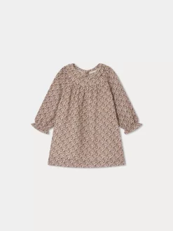 Bonpoint Jeni Dress Taupe Flowers |Newborn & Baby Dresses