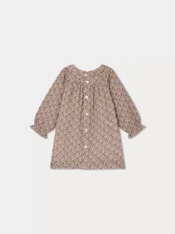 Bonpoint Jeni Dress Taupe Flowers |Newborn & Baby Dresses