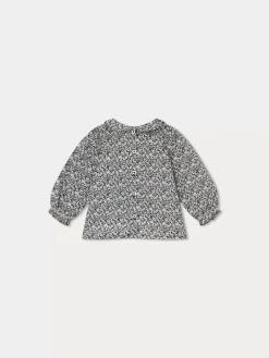 Bonpoint Julietti Smocked Blouse Navy |Newborn & Baby Tops