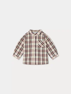 Bonpoint Malo Shirt Burgundy |Newborn & Baby Tops
