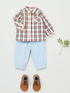 Bonpoint Malo Shirt Burgundy |Newborn & Baby Tops