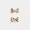 Bonpoint Miniclic Hair Clips Pink Flowers |Child Accessories
