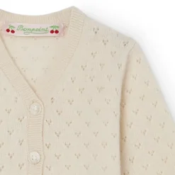 Bonpoint Openwork Cashmere Cardigan For Baby Natural |Newborn & Baby Sweaters And Cardigans