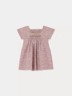 Bonpoint Pais Smocked Dress Ruby |Newborn & Baby Dresses