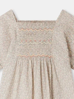 Bonpoint Paysanne Smocked Dress Pink |Child Dresses