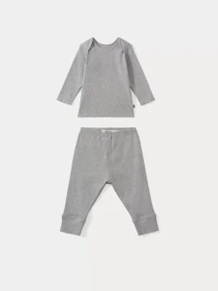 Bonpoint Pebio Set Heathered Gray |Newborn & Baby Sets And Jumpsuits