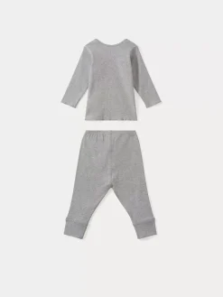 Bonpoint Pebio Set Heathered Gray |Newborn & Baby Sets And Jumpsuits