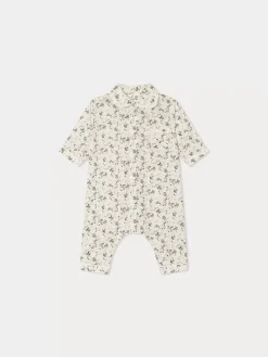 Bonpoint Reve Jumpsuit Ecru Flowers |Newborn & Baby Pants, Bloomers, And Rompers