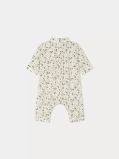 Bonpoint Reve Jumpsuit Ecru Flowers |Newborn & Baby Pants, Bloomers, And Rompers