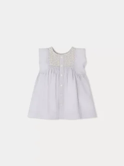 Bonpoint Robe Cadelili Gris Clair |Newborn & Baby Dresses