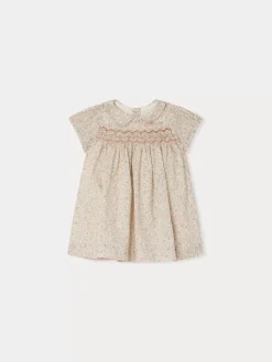 Bonpoint Robe Smockee Joyeuse Fleurs Rose |Newborn & Baby Dresses