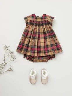 Bonpoint Robe Smockee Maruska Camel |Newborn & Baby Dresses