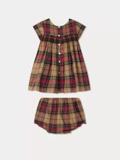 Bonpoint Robe Smockee Maruska Camel |Newborn & Baby Dresses