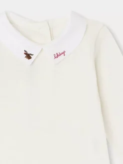 Bonpoint Septembre Bodysuit Red |Newborn & Baby Onesies And Pajamas